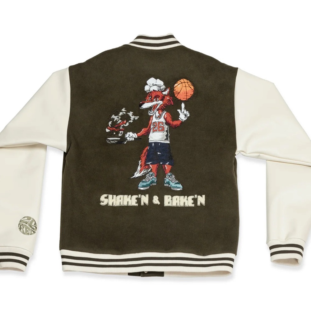 NEW: 26 RED Shake n Bacon Varsity Jacket